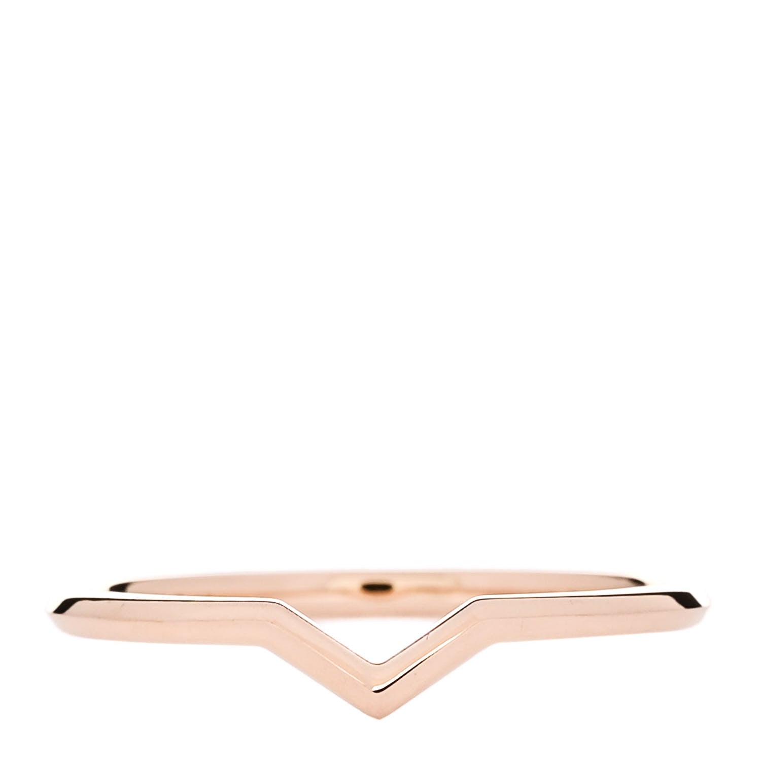 Tiffany 18K Rose Gold V Band Ring 56 7.5 1 of 5