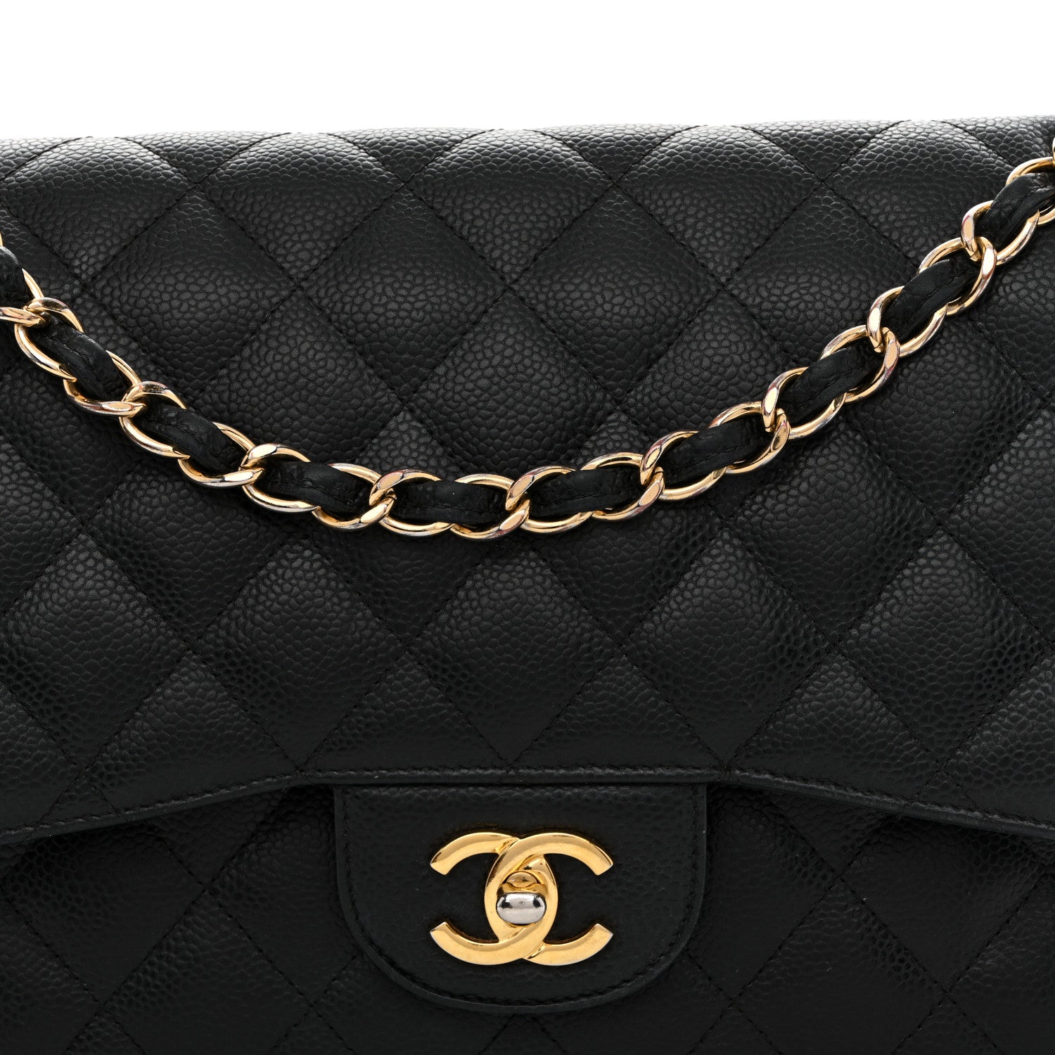 Chanel Caviar Quilted Jumbo Double Flap Black 8 of 14