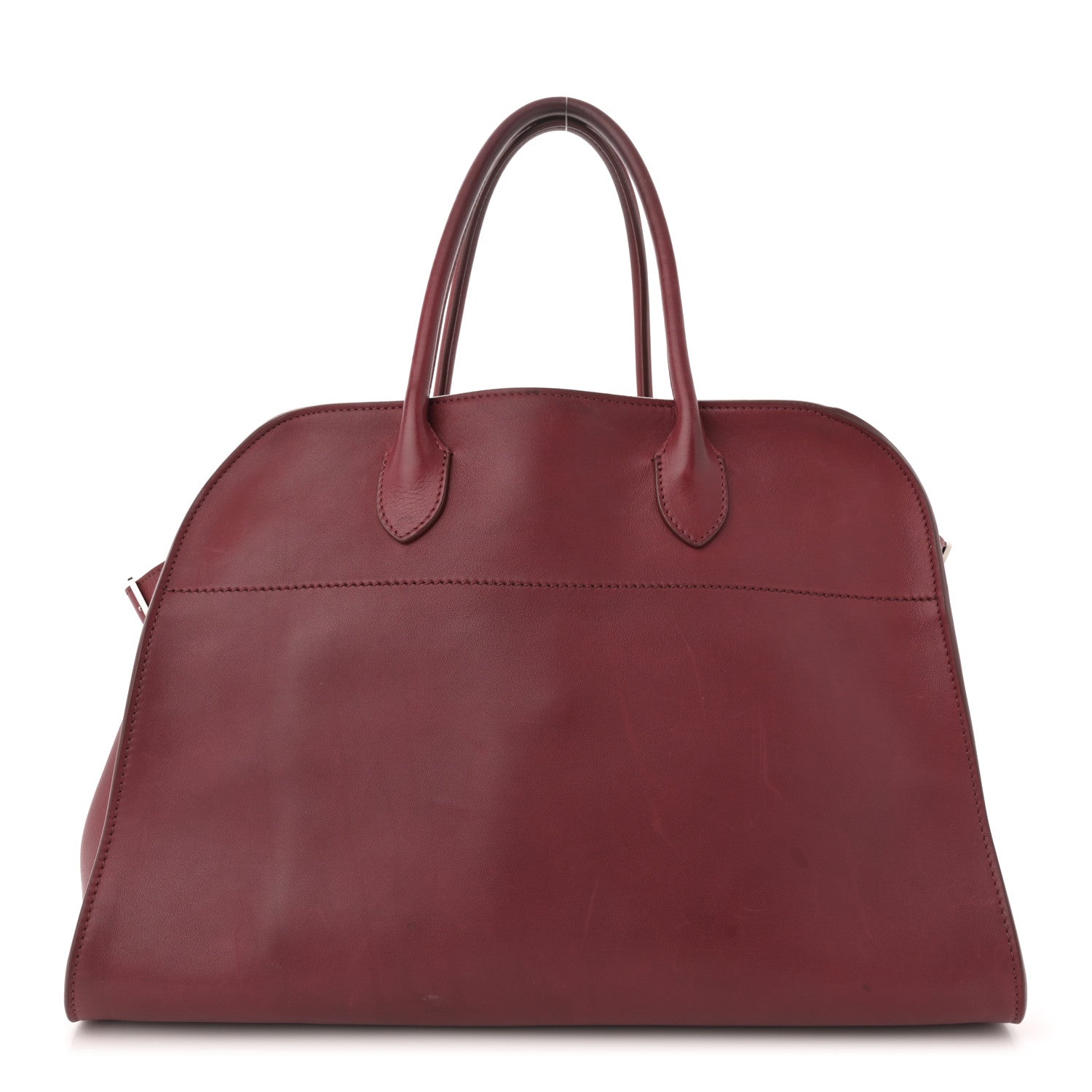 The Row Polished Saddle Calfskin Soft Margaux 15 Amaranto 1 of 15