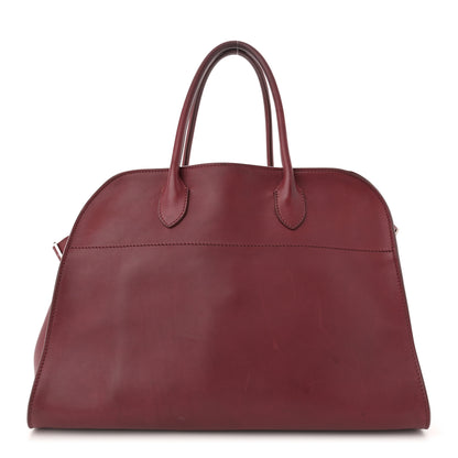 The Row Polished Saddle Calfskin Soft Margaux 15 Amaranto 1 of 15