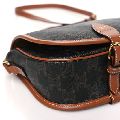 Celine Triomphe Canvas Medium Folco Bag Tan 6 of 7