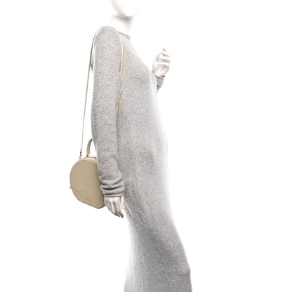 Mansur Gavriel Calfskin Crocodile Embossed Circle Crossbody Bag Dune 2 of 9
