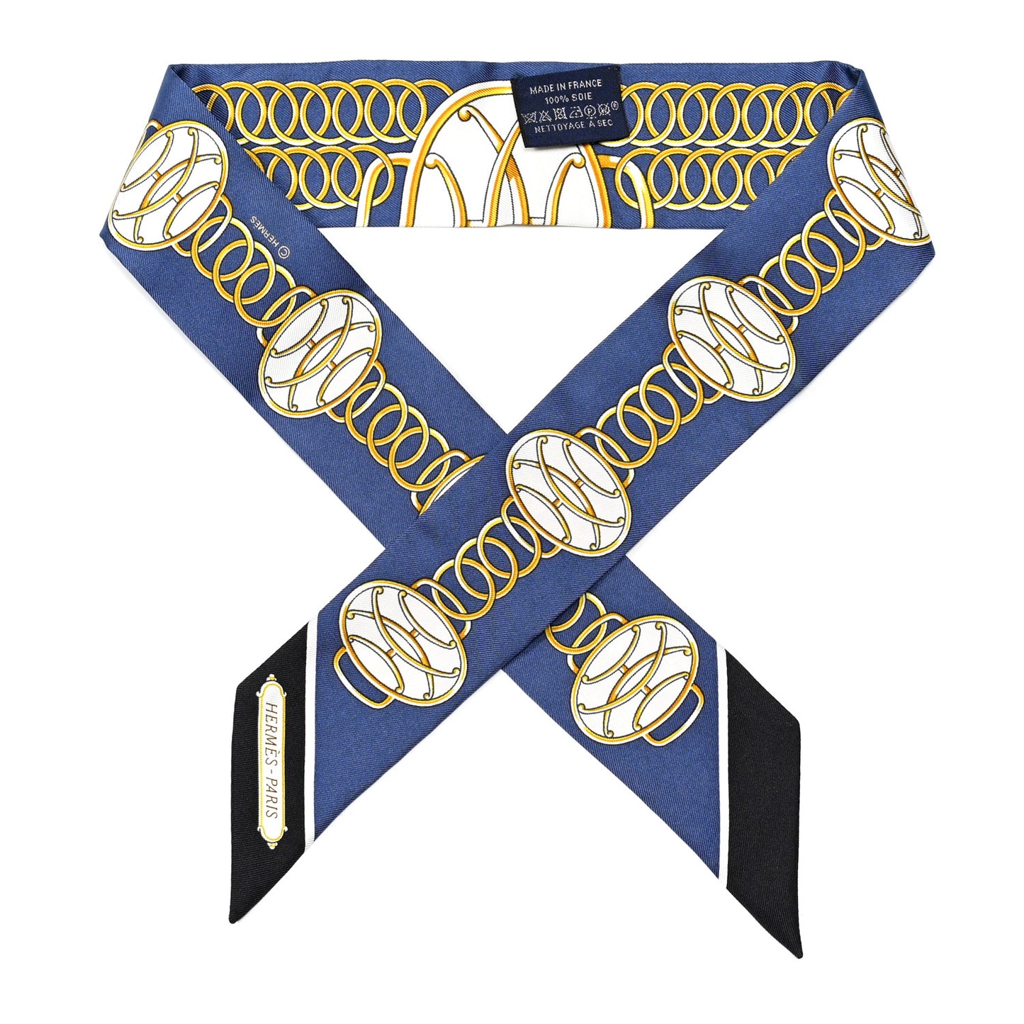 Silk Lift Profile Twilly Marine Black Gold