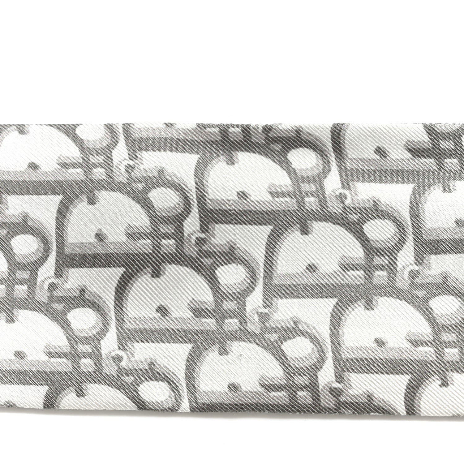 Christian Dior Silk Oblique Mitzah Scarf Grey 8 of 9
