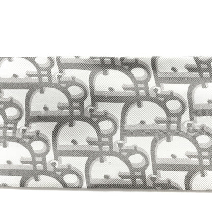 Christian Dior Silk Oblique Mitzah Scarf Grey 8 of 9