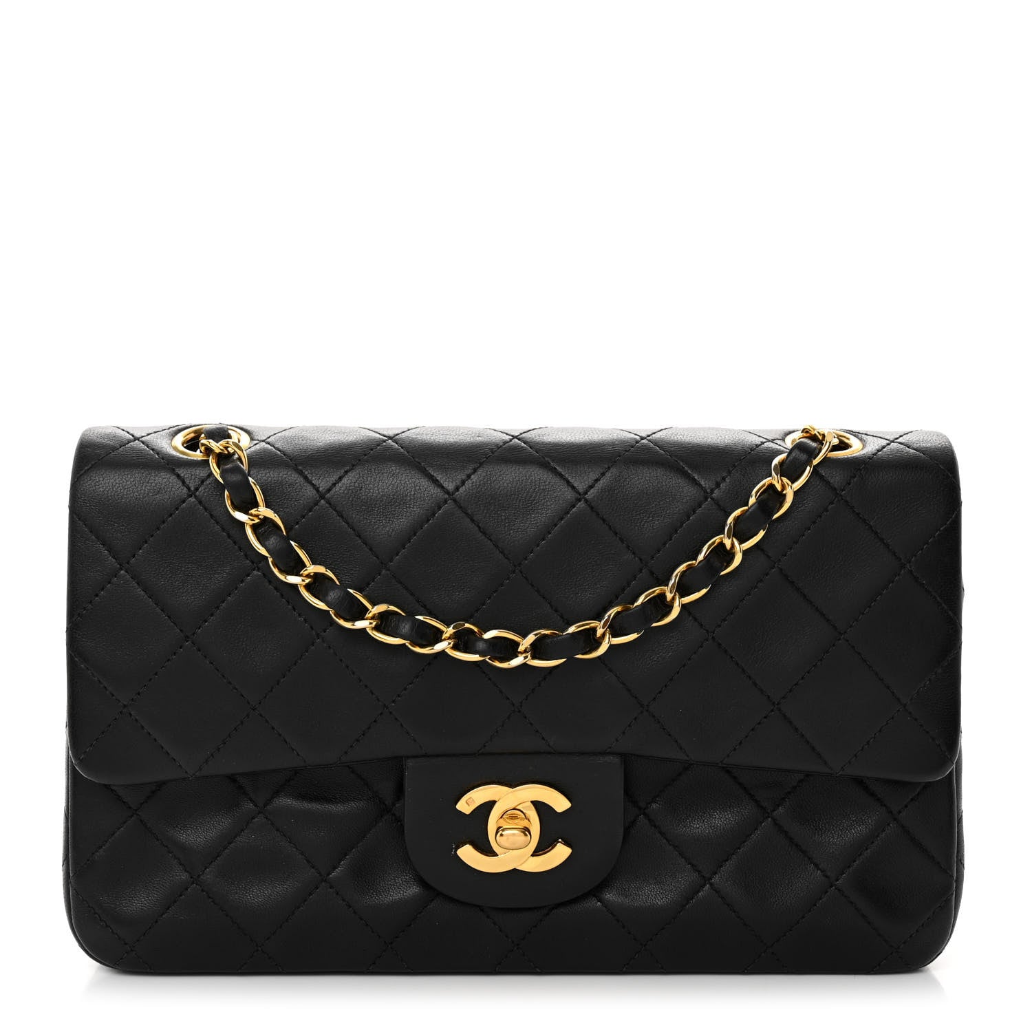 Chanel Lambskin Quilted Small Double Flap Black 1 of 16