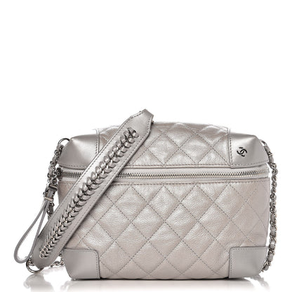Chanel Metallic Calfskin Camera Case Silver 1 of 8