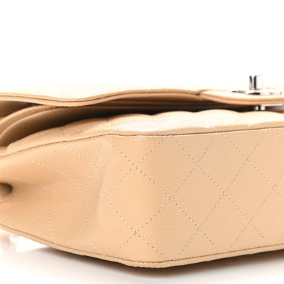 Chanel Caviar Quilted Medium Double Flap Beige 9 of 11