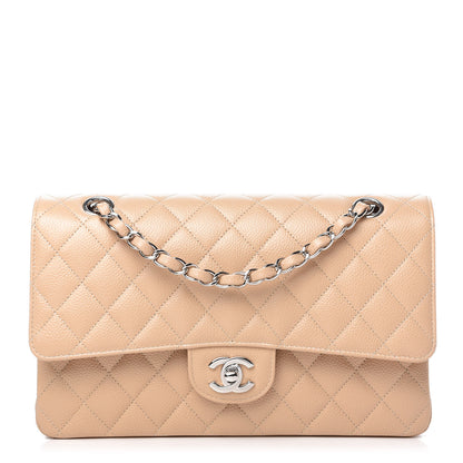 Chanel Caviar Quilted Medium Double Flap Beige 1 of 11