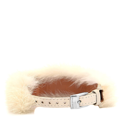 Louis Vuitton Stainless Steel Calfskin Mother of Pearl Fur 18mm Tambour Bijou Quartz Watch 3 of 4