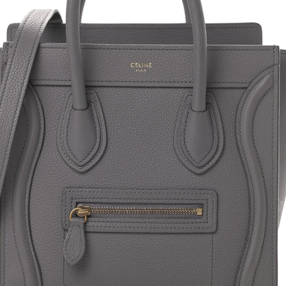 Celine Baby Drummed Calfskin Nano Luggage Kohl 9 of 18