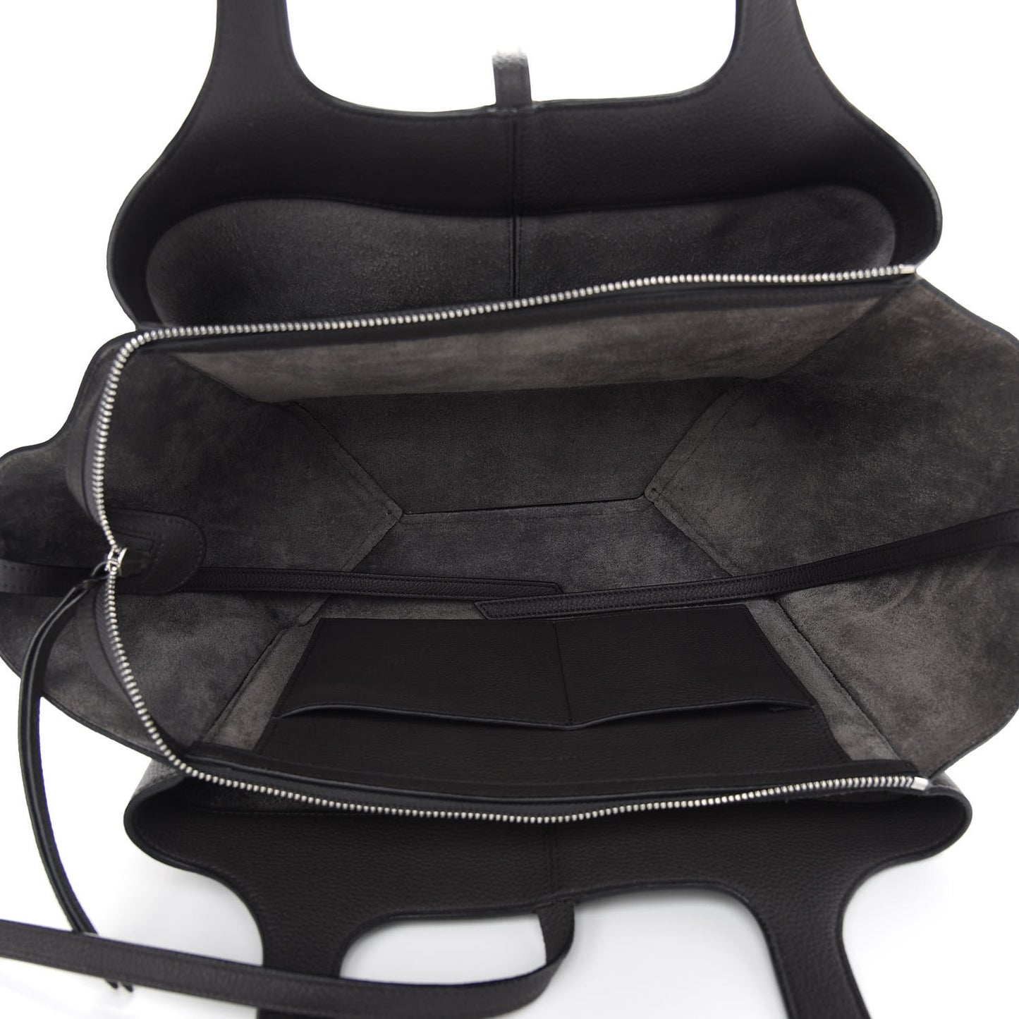 Baby Grained Calfskin Small Tri-Fold Bag Anthracite