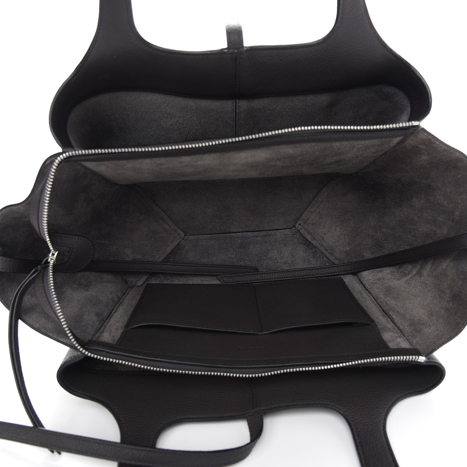 Celine Baby Grained Calfskin Small Tri-Fold Bag Anthracite 5 of 8