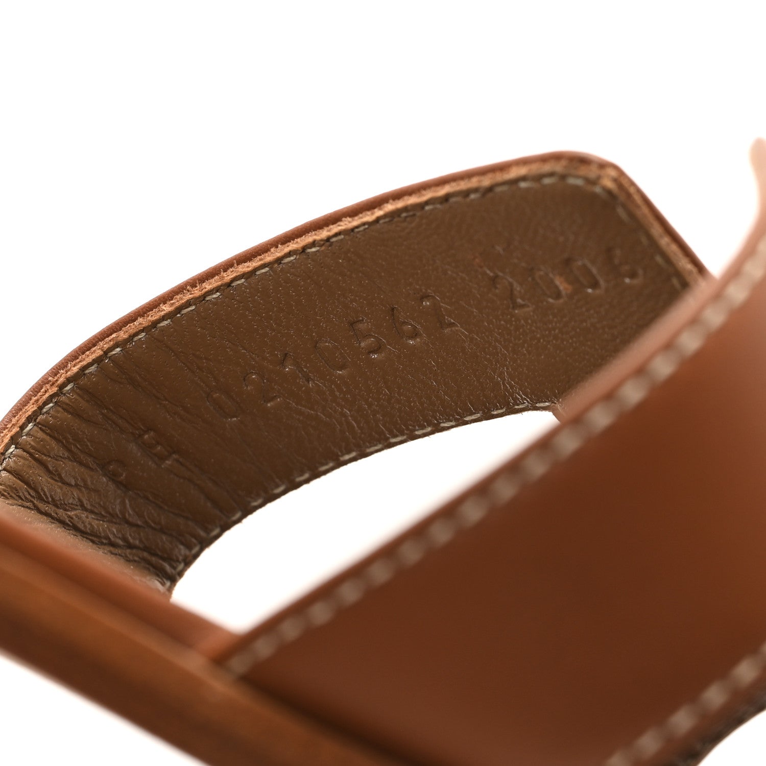 Hermes Box Calfskin Oran Sandals 37.5 Gold 10 of 10