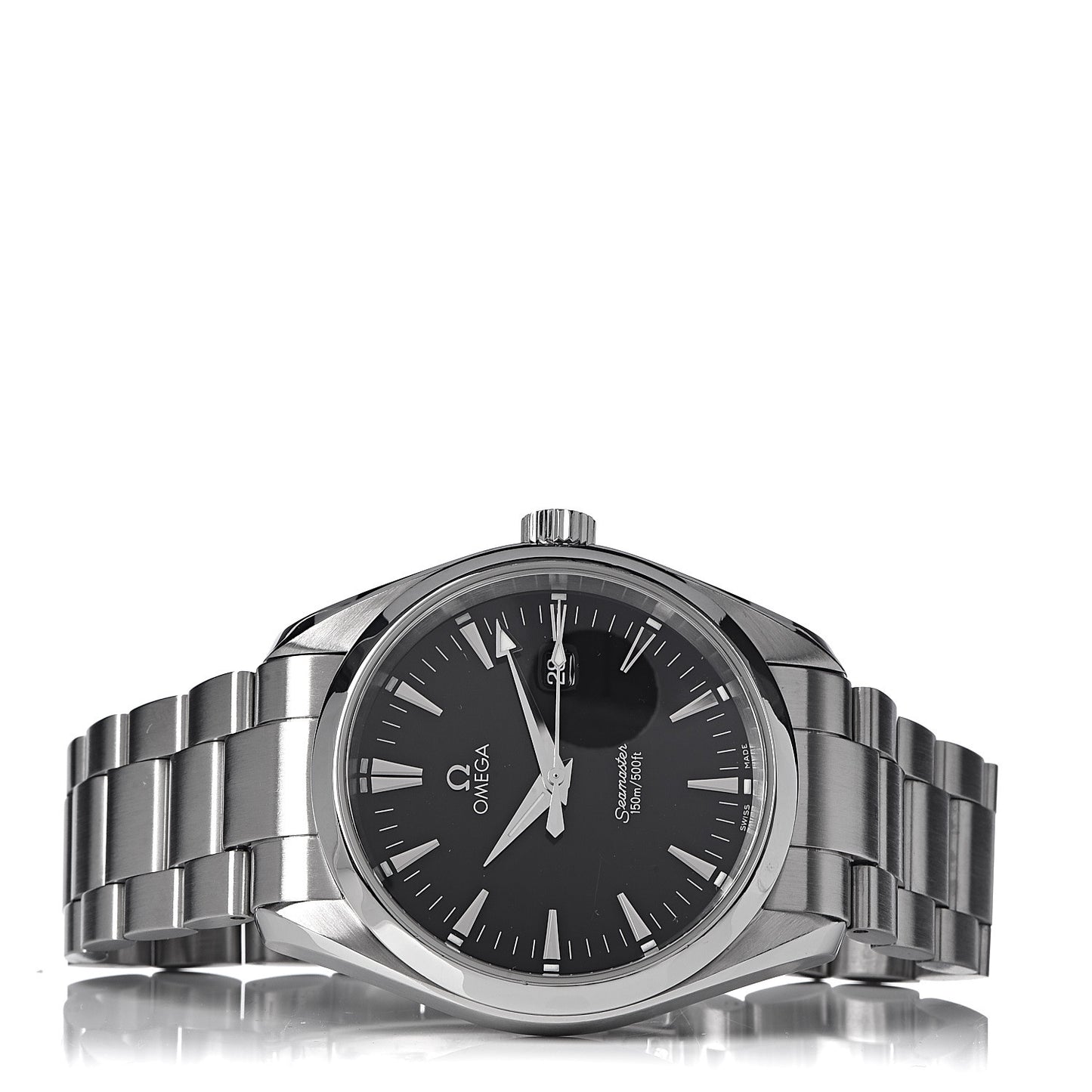 Stainless Steel 39mm Seamaster Aqua Terra Quartz Watch Black 2517.50