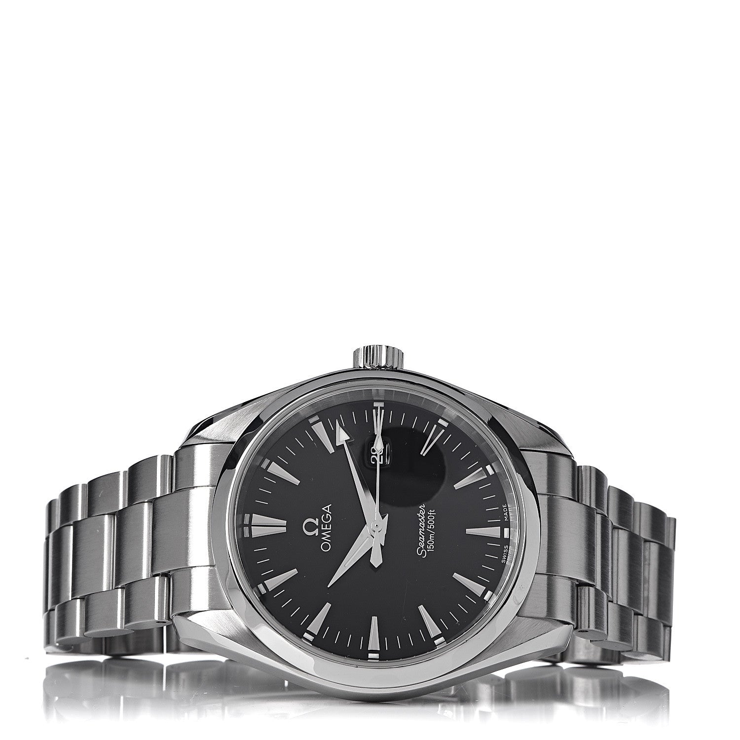 Omega Stainless Steel 39mm Seamaster Aqua Terra Quartz Watch Black 2517.50 3 of 7