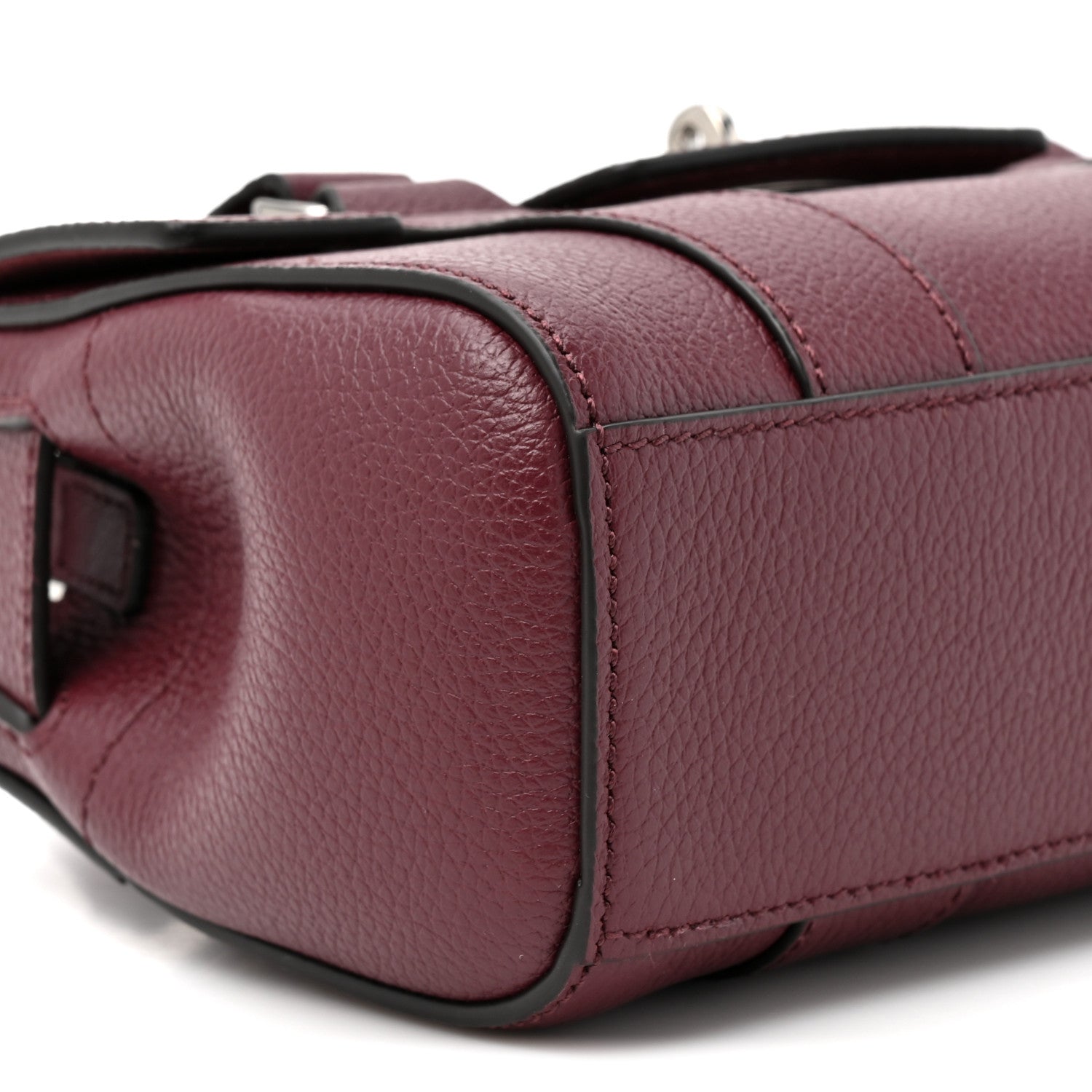 Mulberry Small Classic Grain Mini Bayswater  Black Cherry 9 of 9