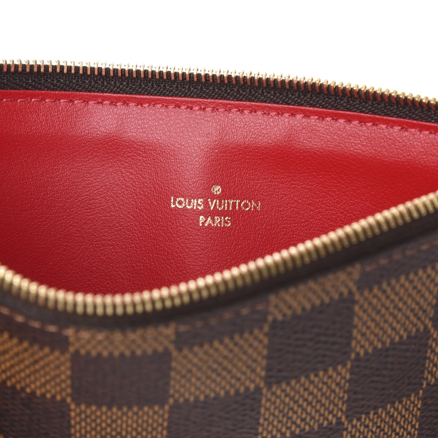 Damier Ebene Felicie Chain Wallet Zippered Insert