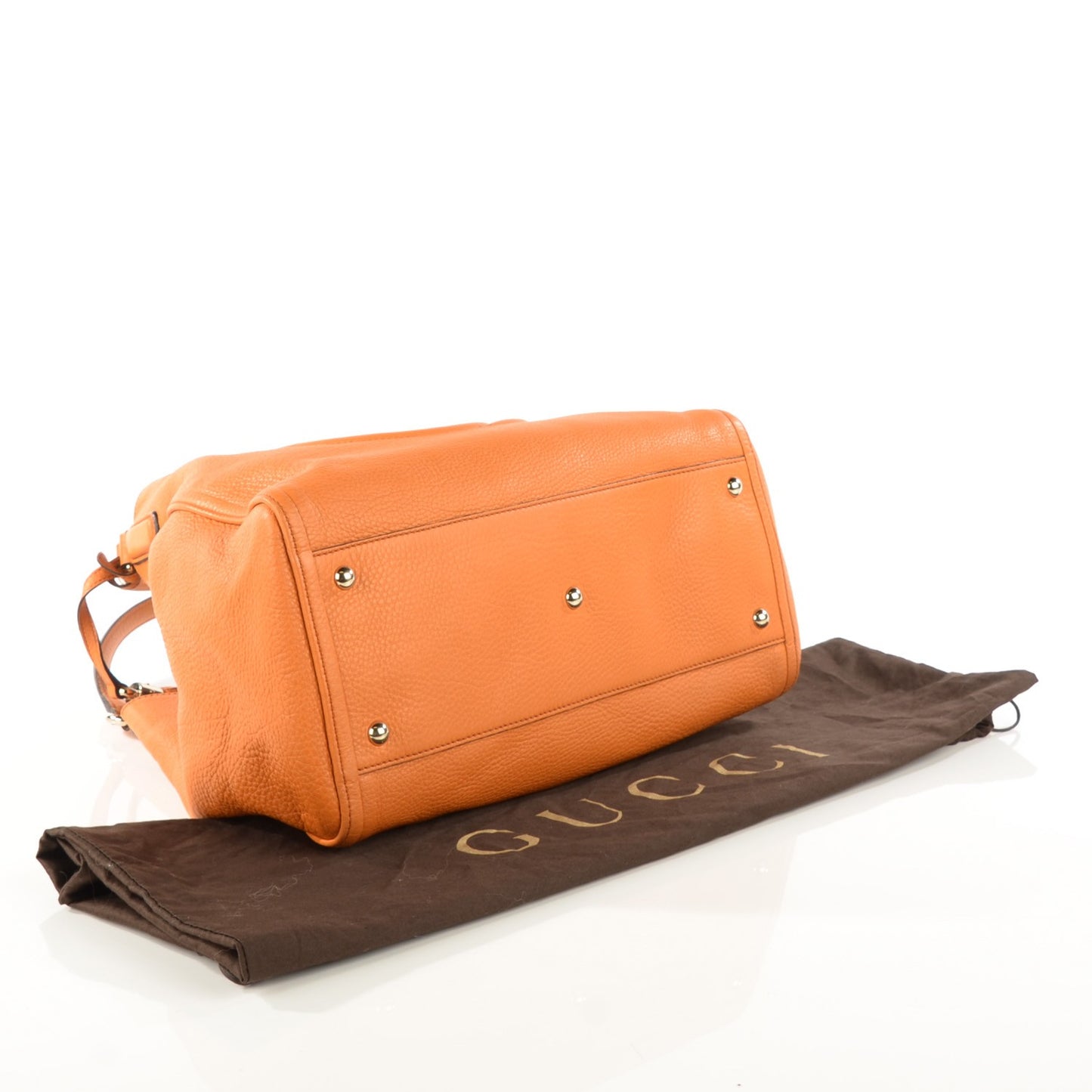 Pebbled Calfskin Medium Soho Shoulder Bag Curcuma