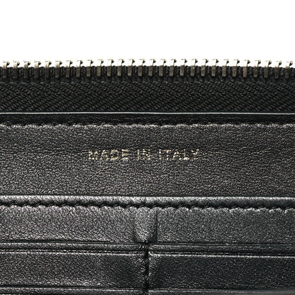 Chanel Lambskin Zip Around Large Gusset Wallet With Pearl Chain Black 7 of 10