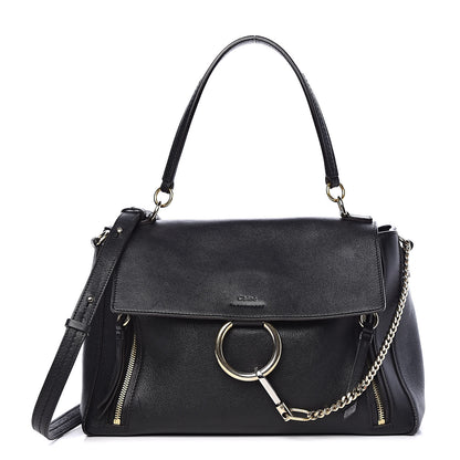 Chloe Calfskin Medium Faye Day Shoulder Bag Black 1 of 13