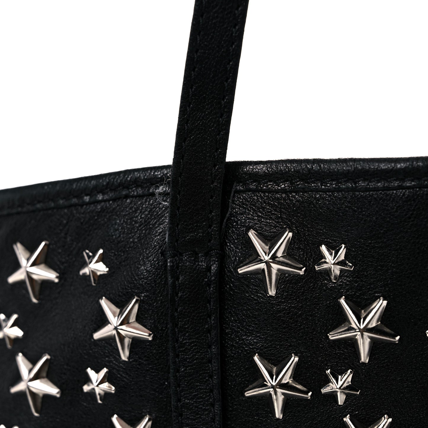 Calfskin Sasha Star Studded Tote Black