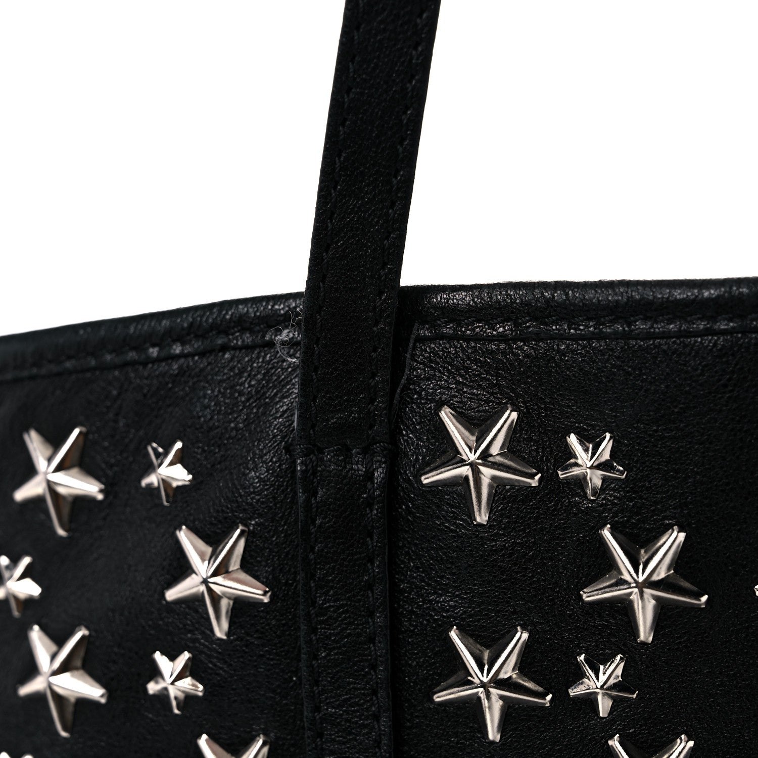 Jimmy Choo Calfskin Sasha Star Studded Tote Black 17 of 17
