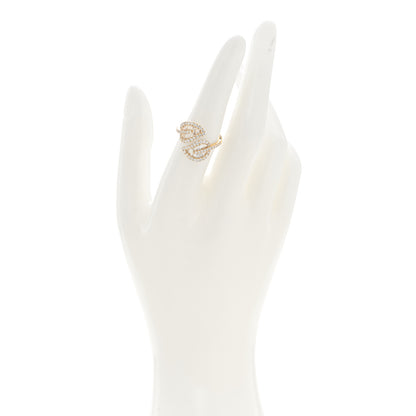 Anita Ko 18K Yellow Gold Diamond Medium Palm Leaf Ring 54 6.75 2 of 4