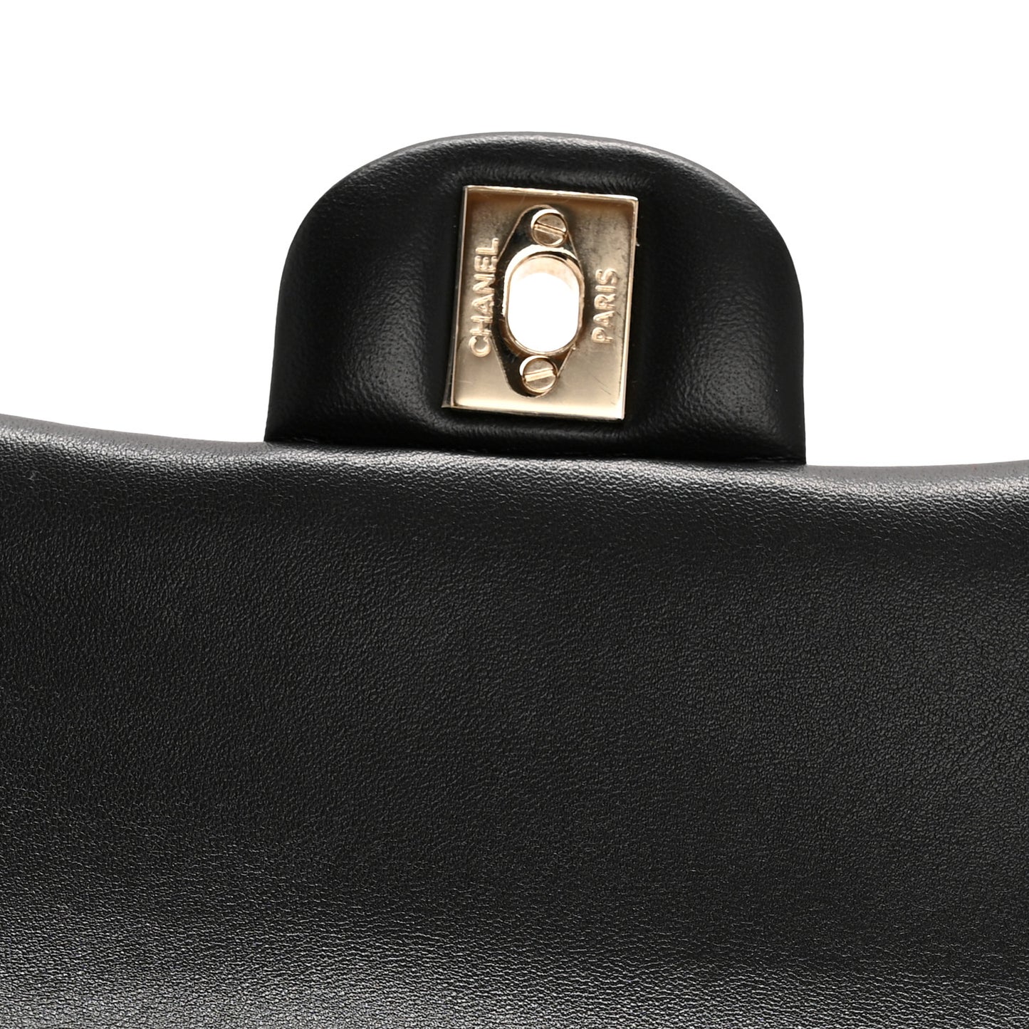 Lambskin Quilted Mini Top Handle Rectangular Flap Black