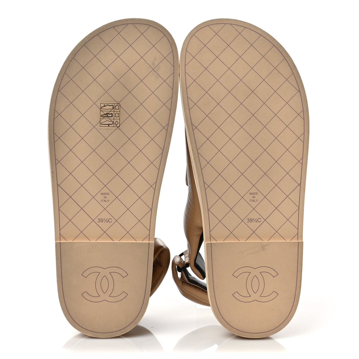 Lambskin Puffer Dad Sandals 39.5 Beige