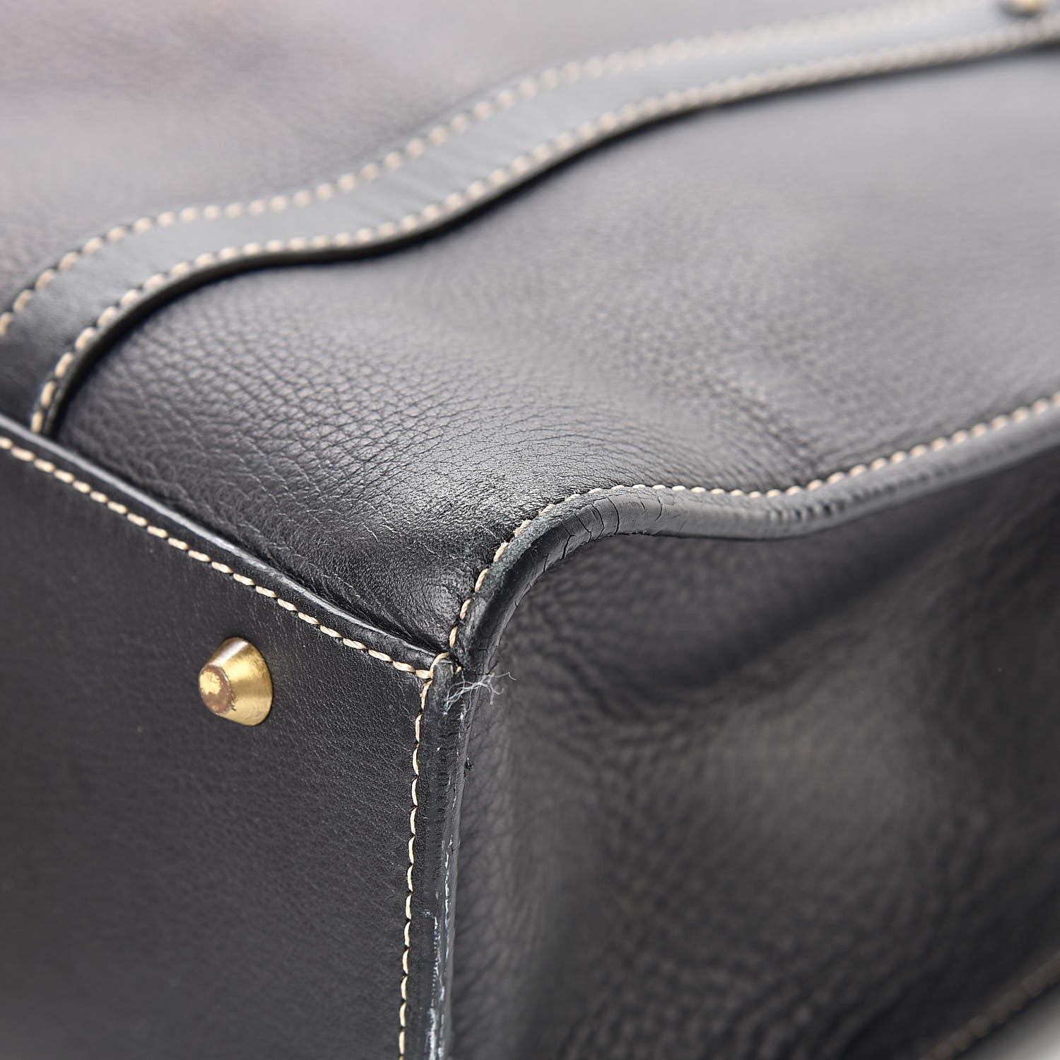 Christian Dior Calfskin Saddle Vertical Shopper Black 10 of 23