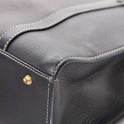 Christian Dior Calfskin Saddle Vertical Shopper Black 10 of 23