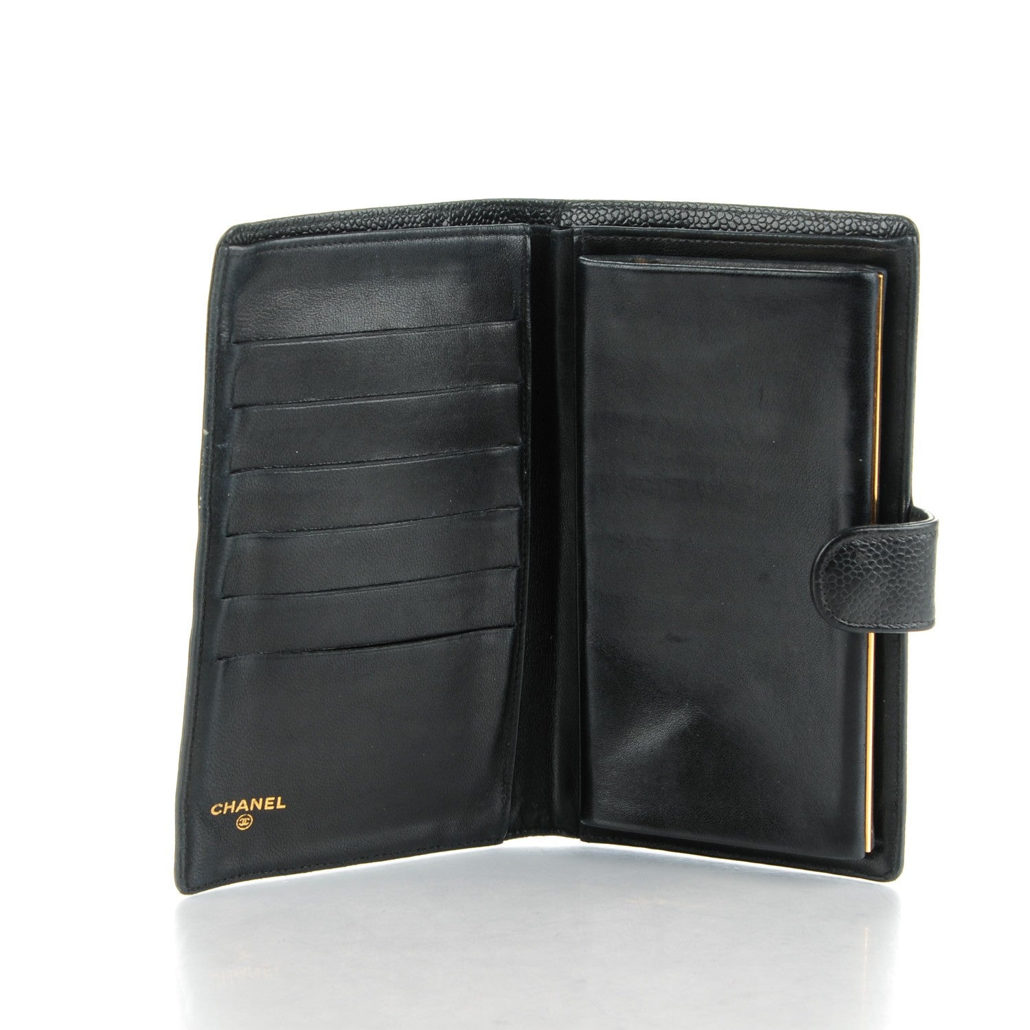 Chanel Caviar Timeless CC French Wallet Black 5 of 9