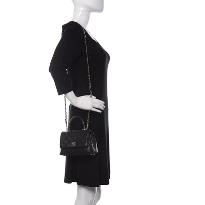 Chanel Caviar Quilted Extra Mini Coco Handle Flap Black 2 of 10