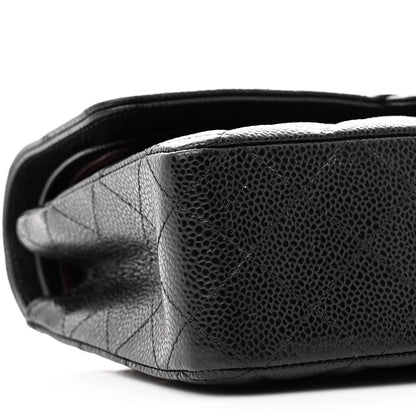 Chanel Caviar Quilted Medium Double Flap Black 9 of 11