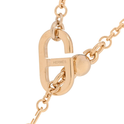 Hermes Lacquered Horn Permabrass Sur Mer Necklace Small Model Gold Black 5 of 7