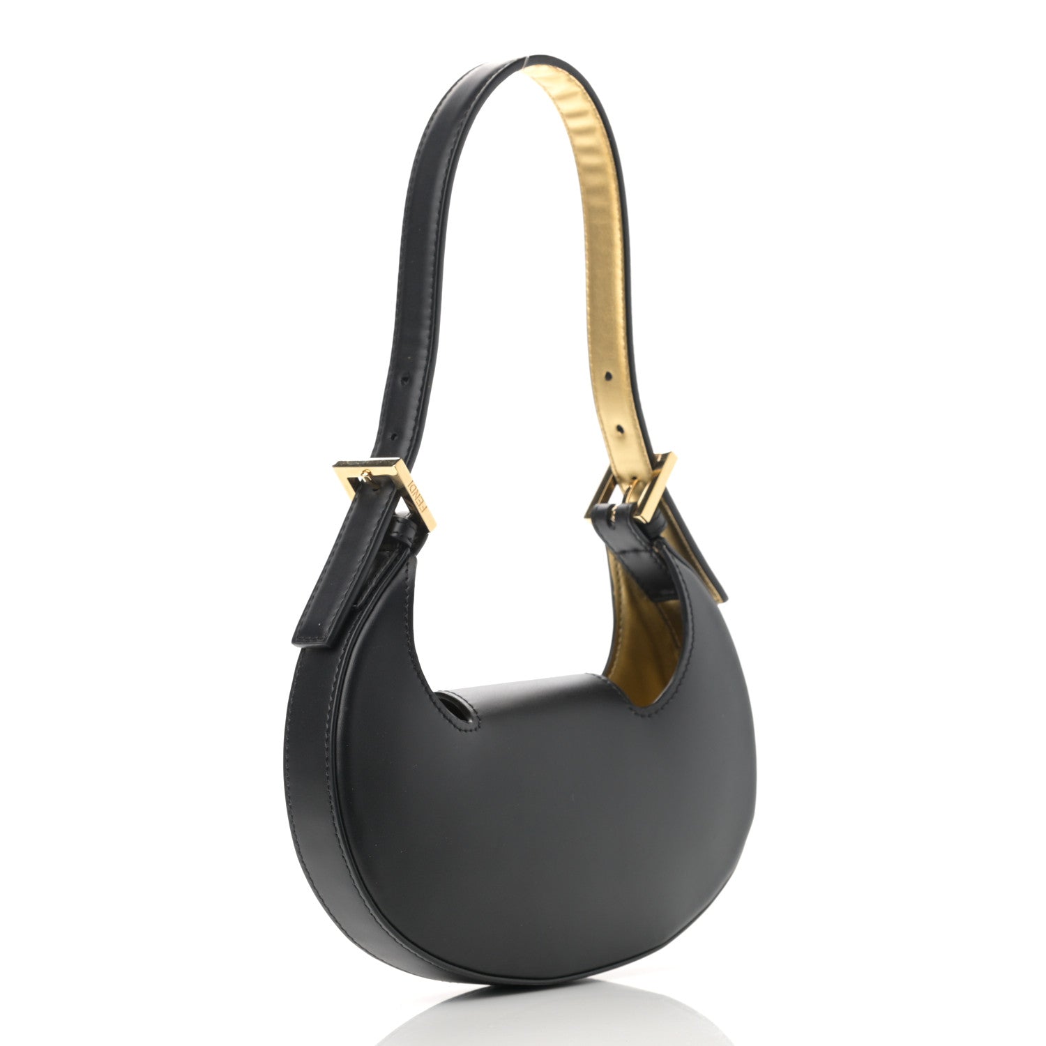 Fendi Vitello King Mini Cookie Hobo Bag Black 1038629 – FASHIONPHILE