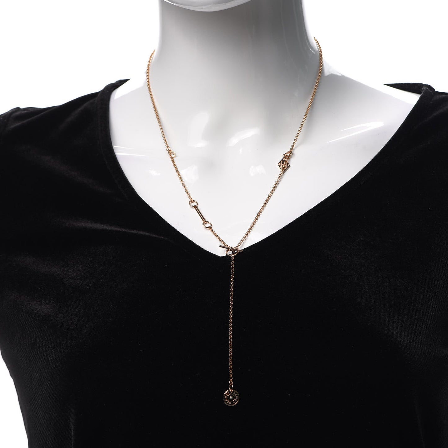 18K Rose Gold Diamond Gambade Necklace