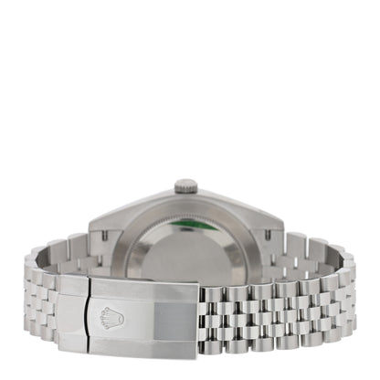 Rolex Stainless Steel 41mm Oyster Perpetual Datejust Watch Azzurro Blue Roman 126300 3 of 5