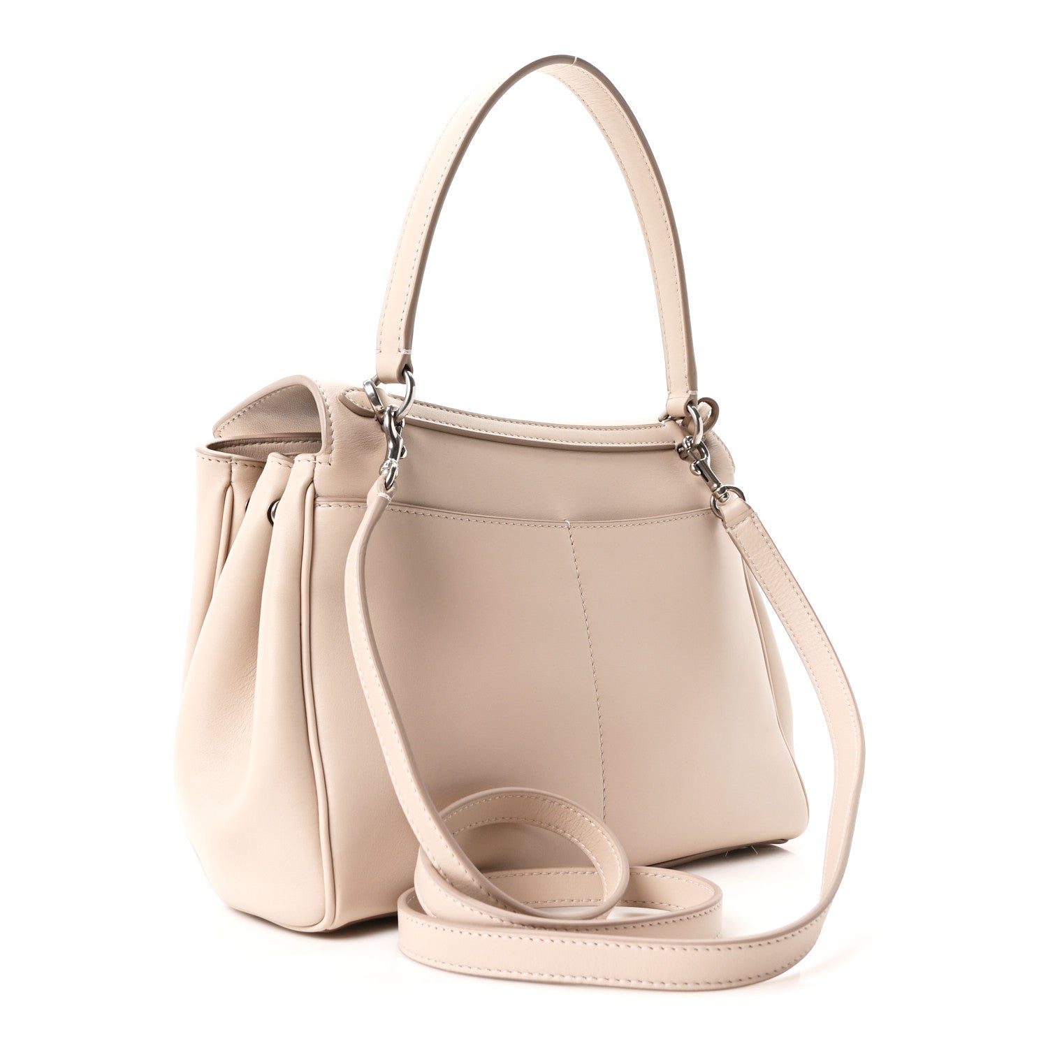 Balenciaga Natural Smooth Calfskin Small Rodeo Top Handle Handbag Almond 3 of 10