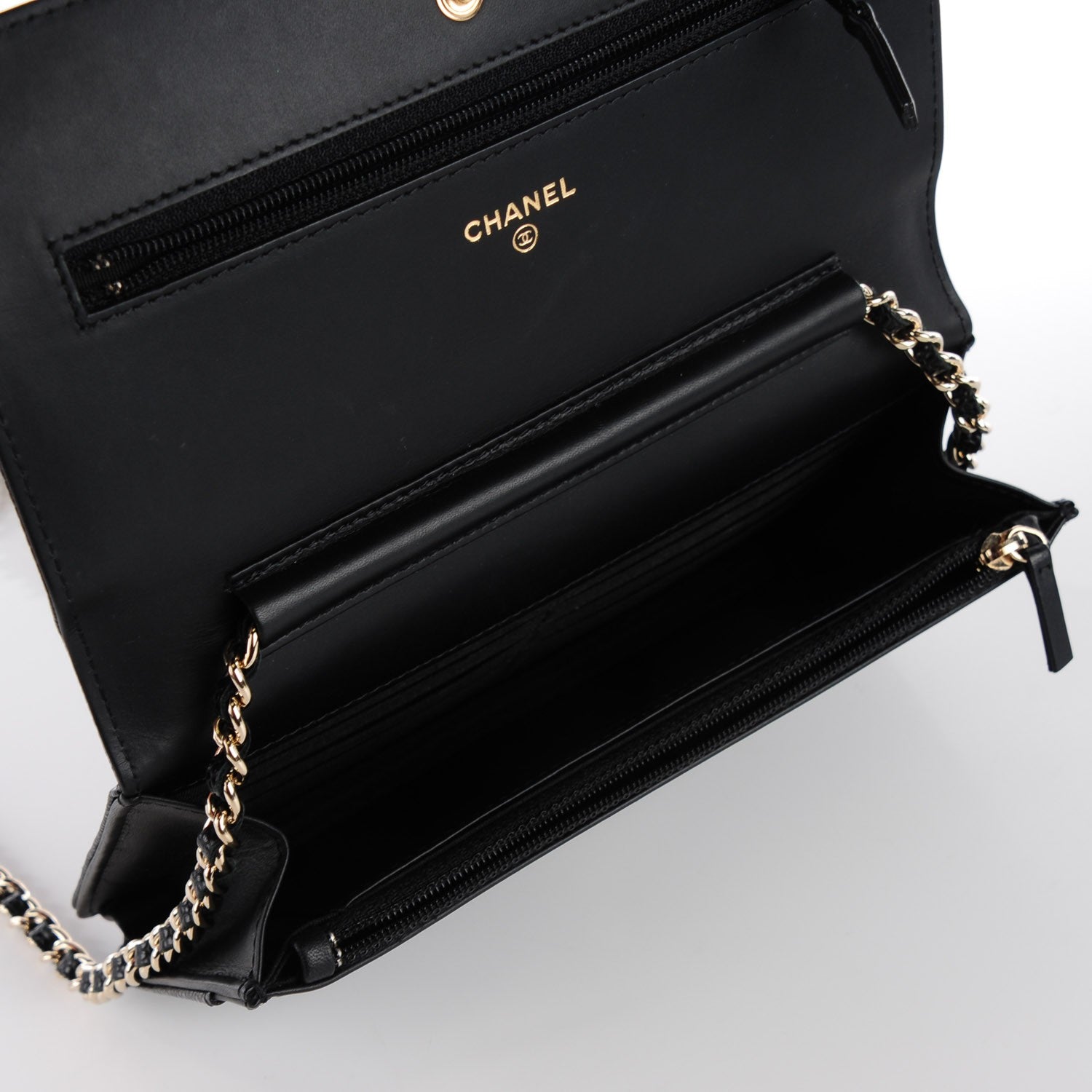 Chanel Caviar Timeless CC Wallet On Chain WOC Black 19 of 37