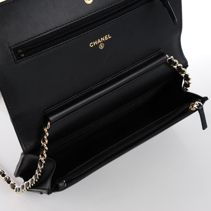 Chanel Caviar Timeless CC Wallet On Chain WOC Black 19 of 37
