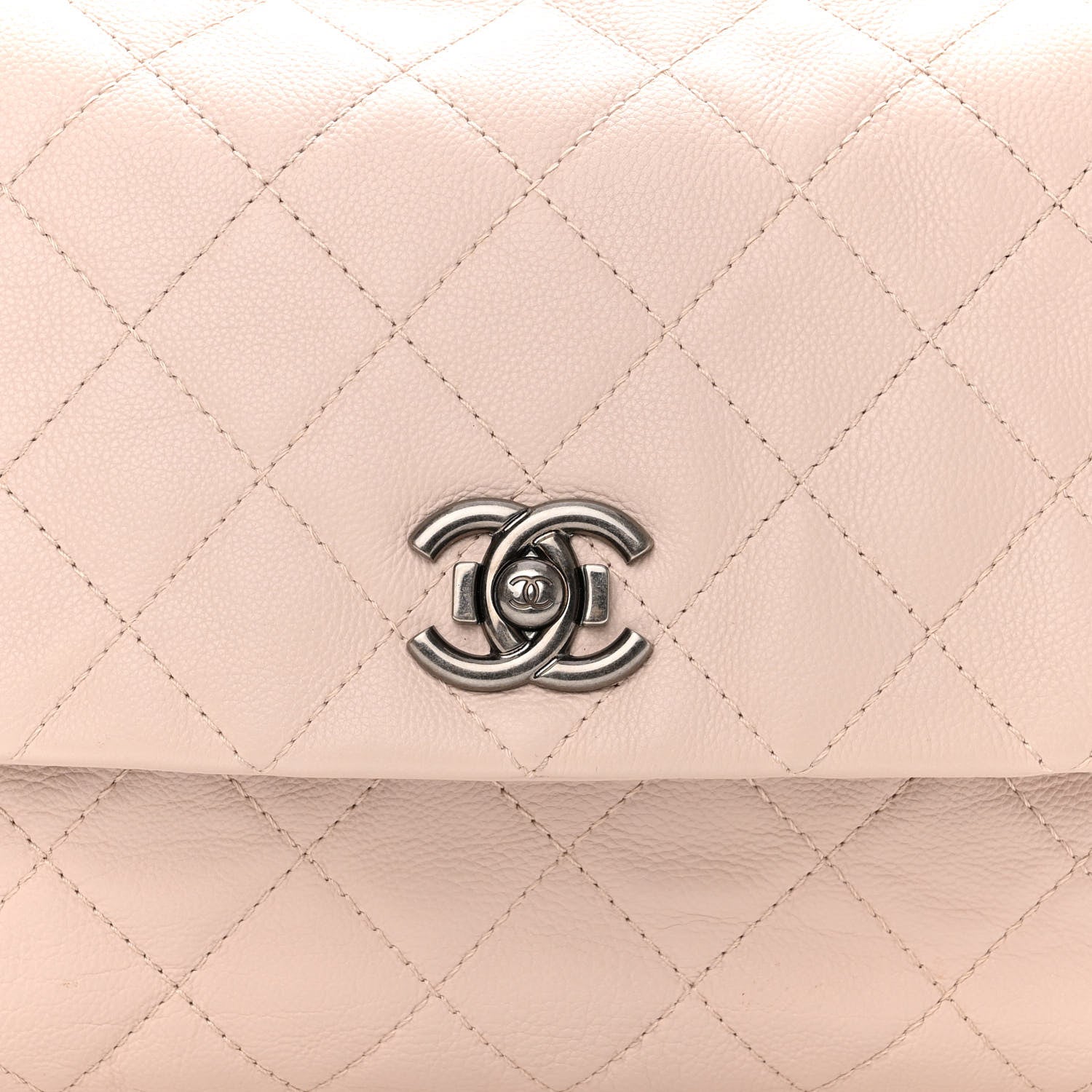 Chanel Calfskin Quilted Couture Messenger Light Pink 8 of 10