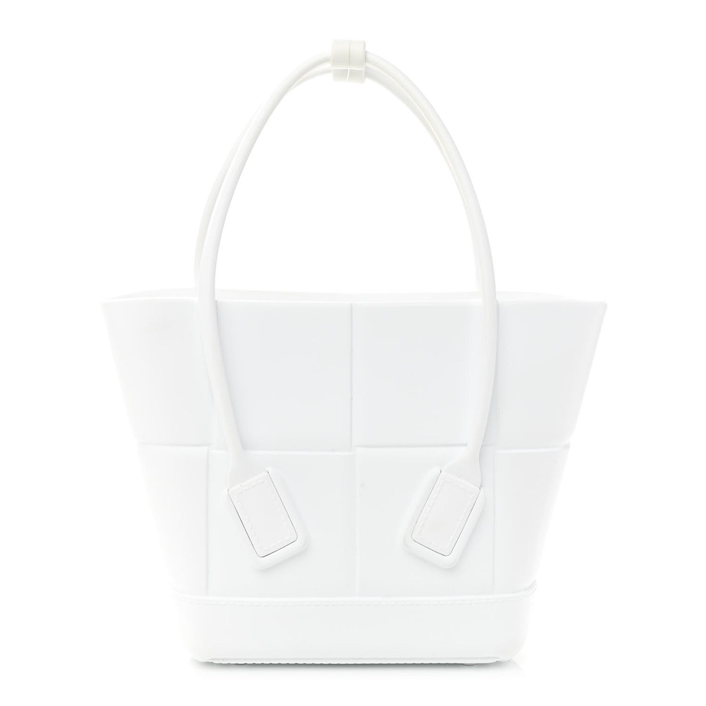 Rubber Intrecciato Mini Arco Tote White