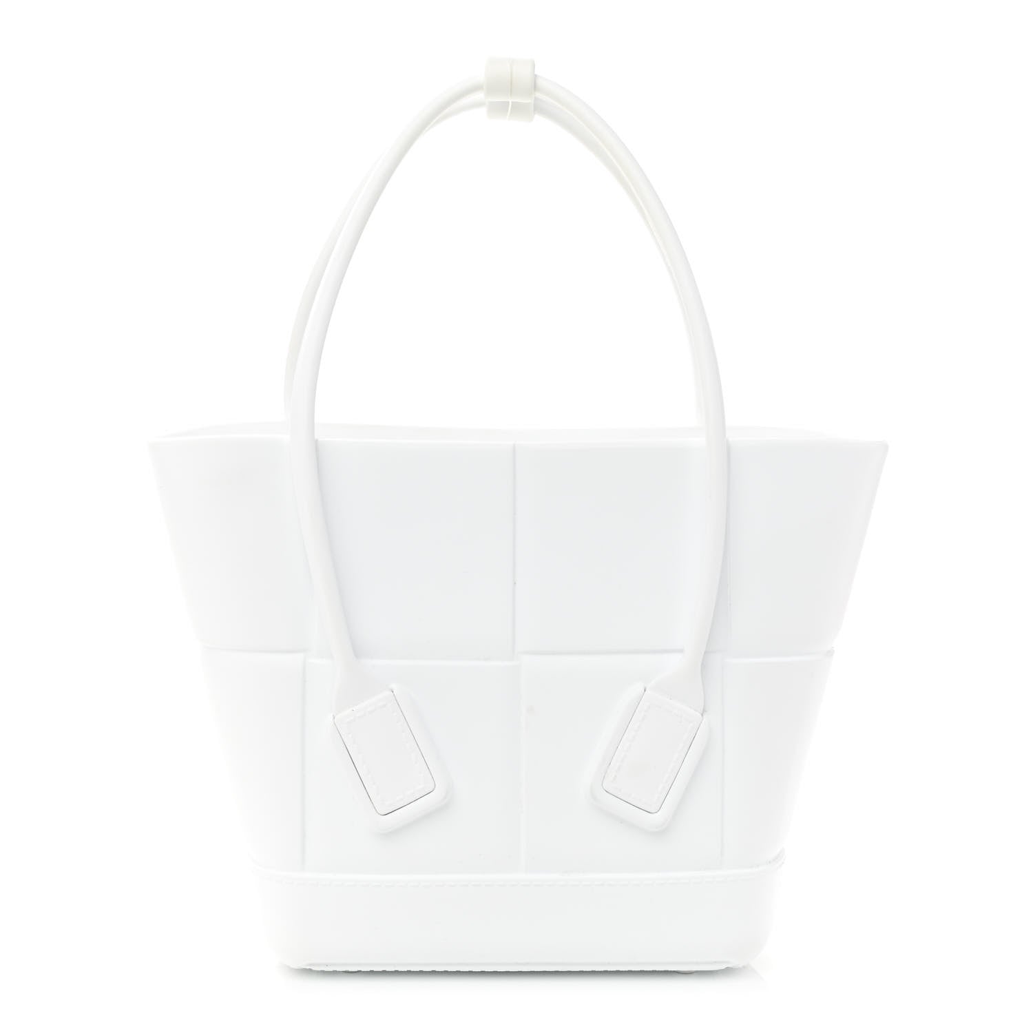 Bottega Veneta Rubber Intrecciato Mini Arco Tote White 1 of 7