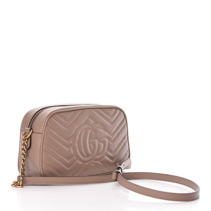 Gucci Calfskin Matelasse Small GG Marmont Chain Shoulder Bag Porcelain Rose 3 of 10