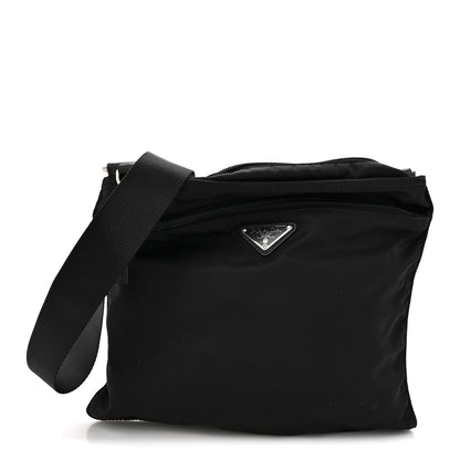 Prada Nylon Vela Flat Messenger Bag Black 1 of 11