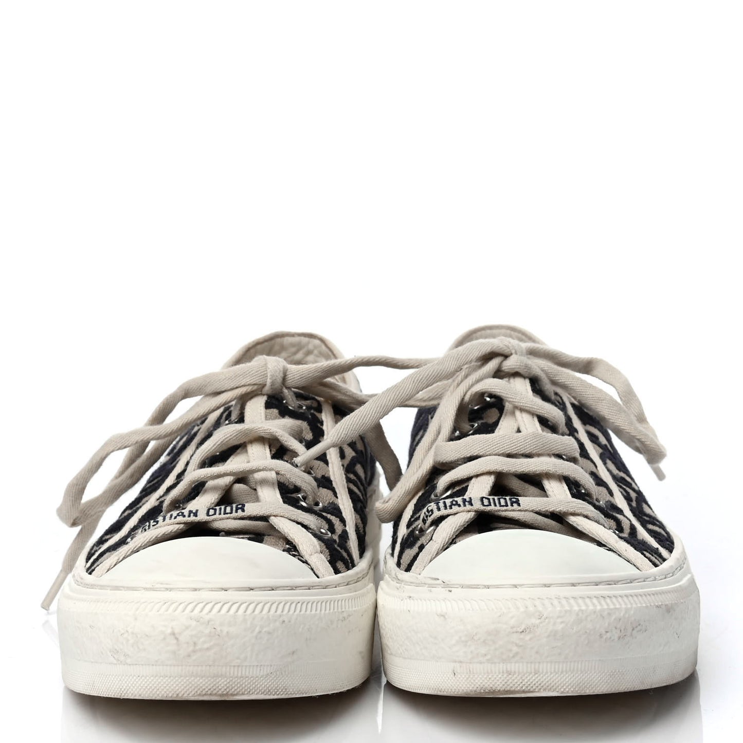 Canvas Oblique Walk'N'Dior Low Top Sneakers 39.5 Deep Blue