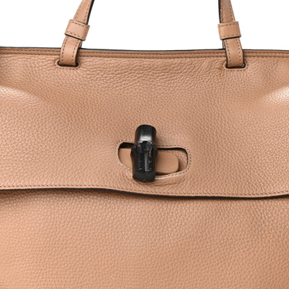 Gucci Cellarius Calfskin Large Bamboo Daily Top Handle Bag Camelia 6 of 11
