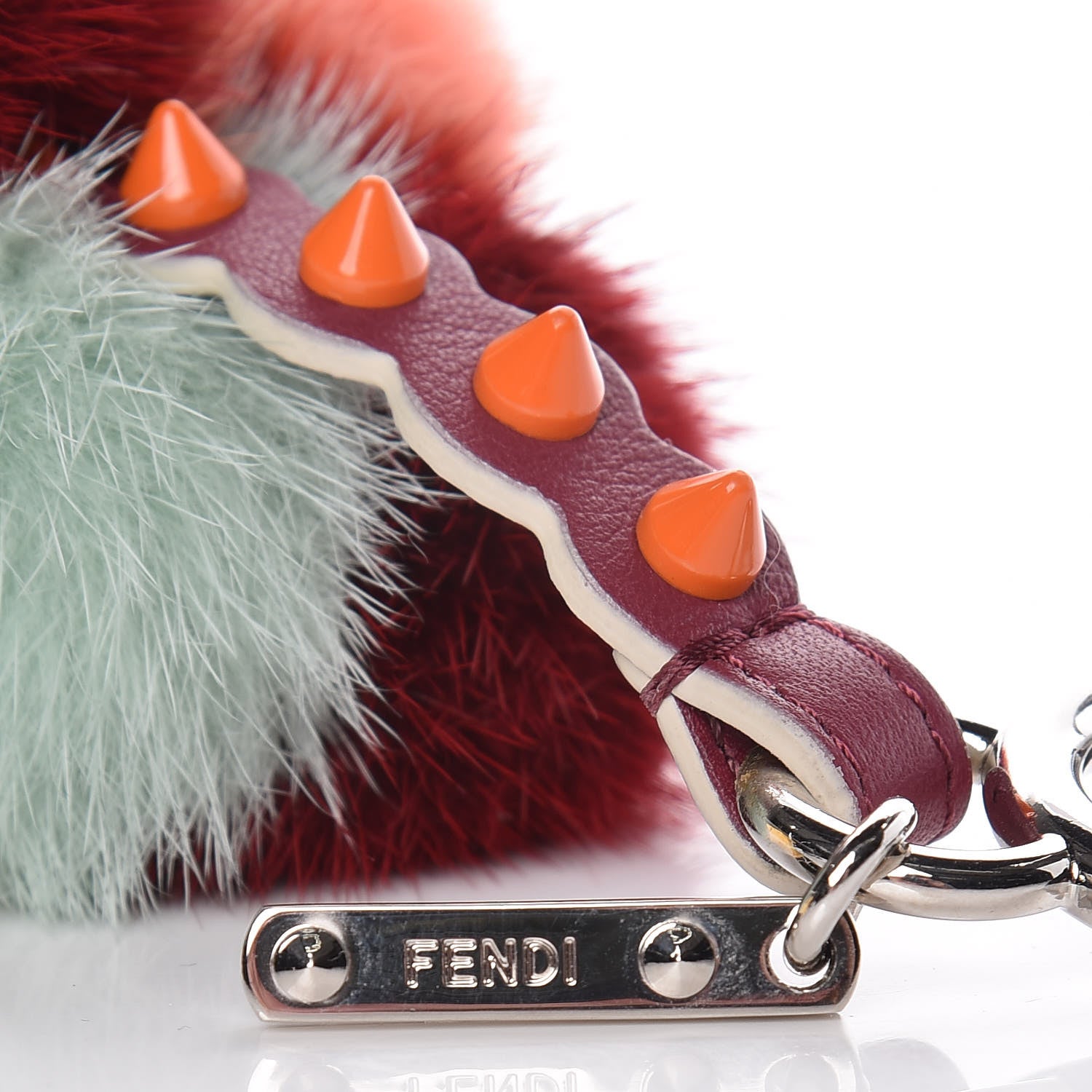 Fendi Mink Fur Calfskin Fun Fair Bag Charm Multicolor 5 of 6